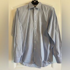 Vintage Nordstrom Blue and Navy Striped Dress Shirt